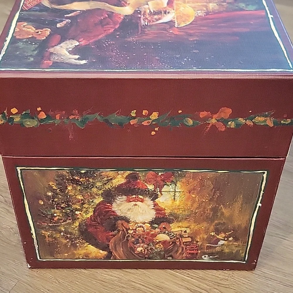 2 Beautiful Heavy St Nick Santa Nesting Boxes